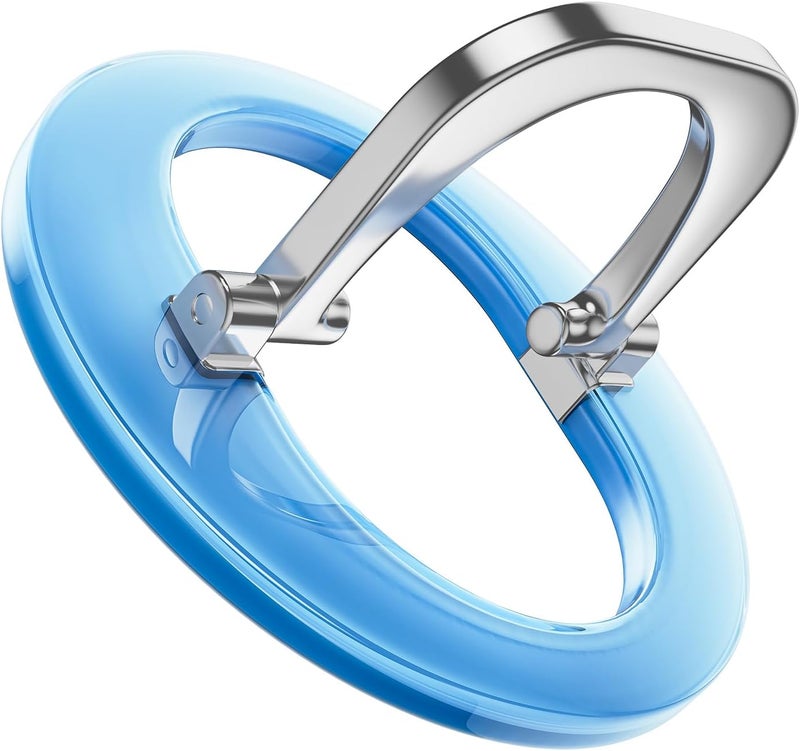 SUPERONE for MagSafe Phone Grip, Adjustable Magnetic Phone Ring Holder Removable Finger Phone Ring Kickstand Compatible with MagSafe Accessories Only for iPhone 17 & 16 & 15 & 14 & 13 Series - Blue - Image 1